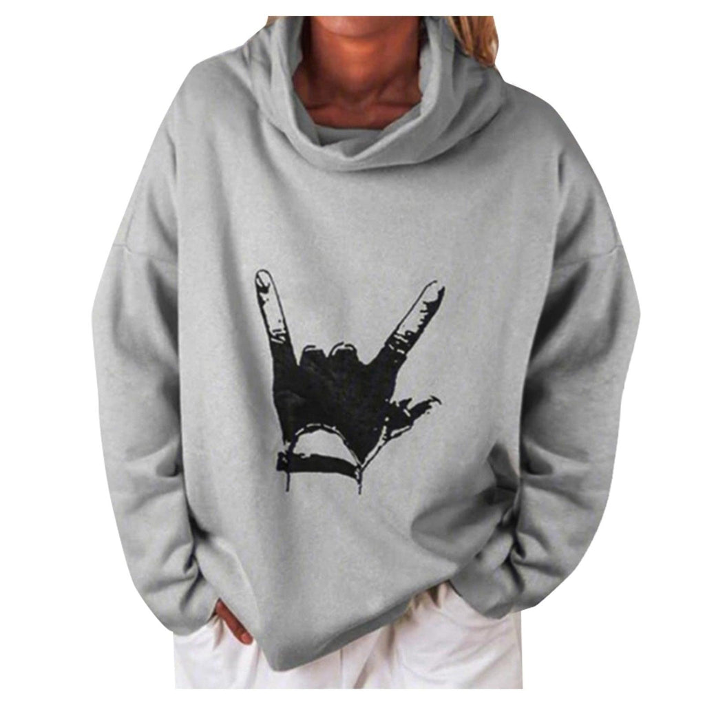 Printed loose - fit women's sweater - Amazitshop