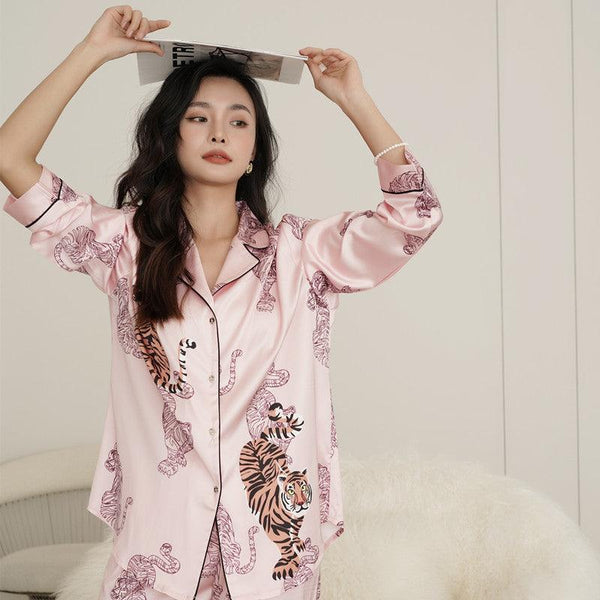 Printed Loose Sleeve Cardigan Women's Home Furnishing - Amazitshop