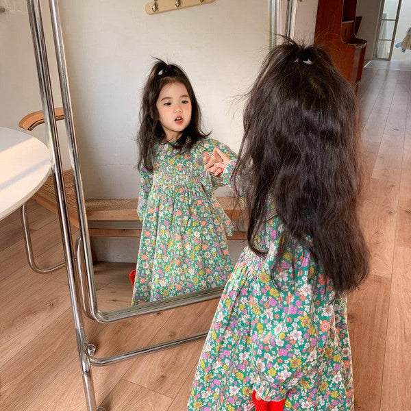 Printed Medium And Small Girls' Dresses - Amazitshop