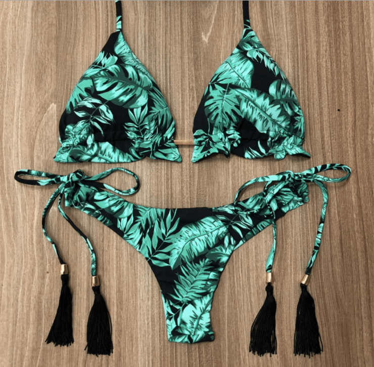 Printed new tie swimwear - Amazitshop