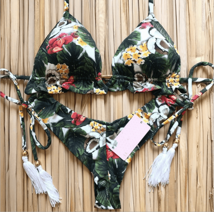 Printed new tie swimwear - Amazitshop