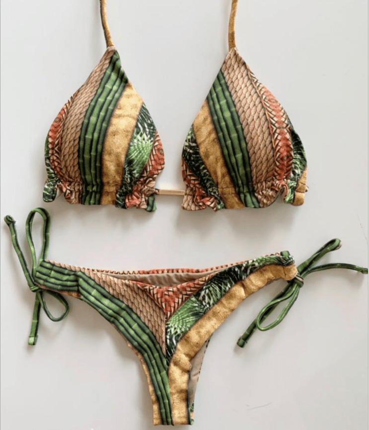 Printed new tie swimwear - Amazitshop