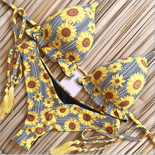 Printed new tie swimwear - Amazitshop