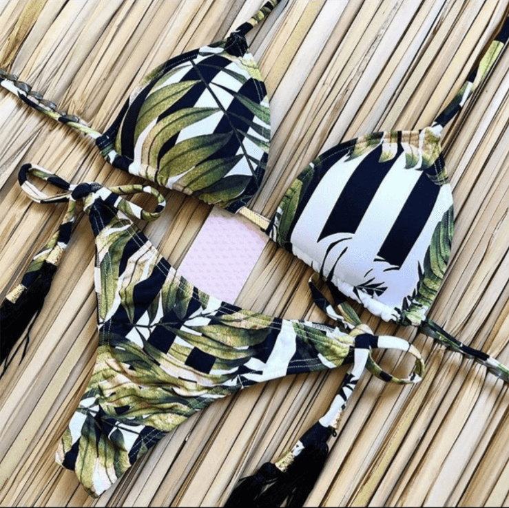 Printed new tie swimwear - Amazitshop