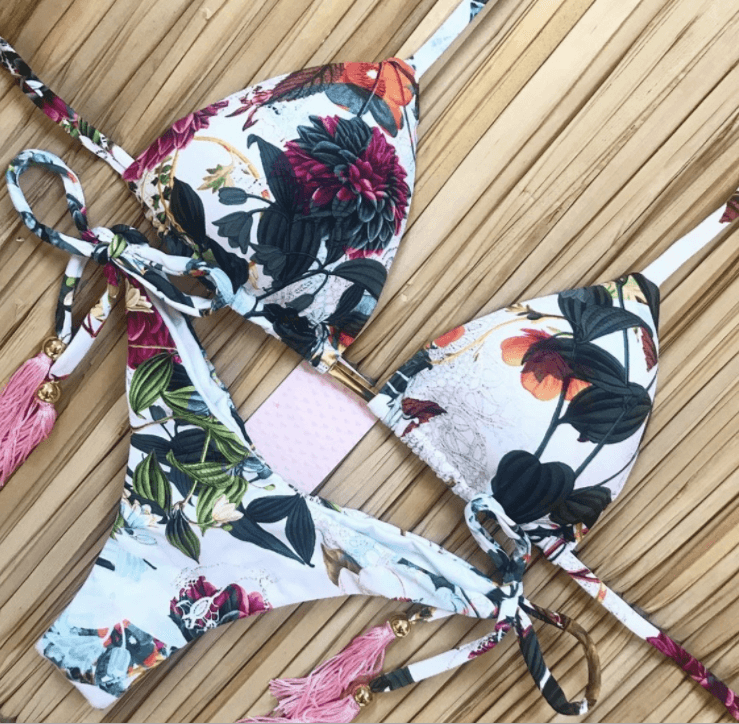 Printed new tie swimwear - Amazitshop