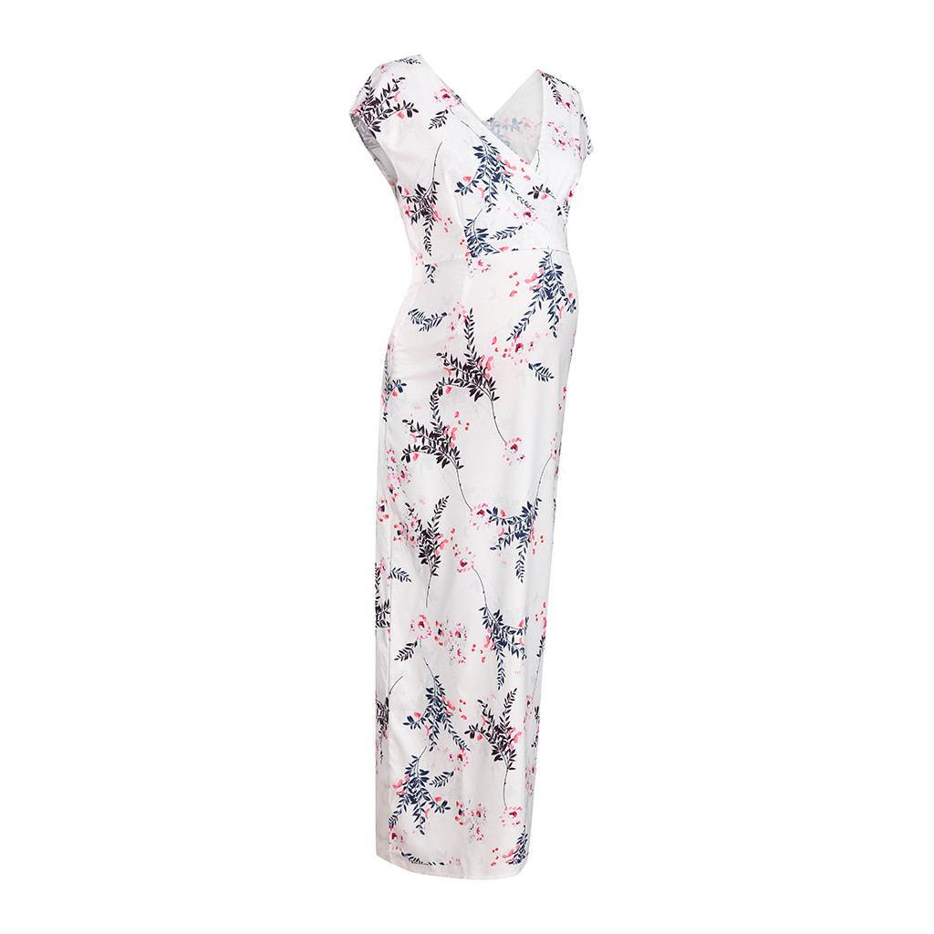 Printed Slim Thin Floral Chiffon Dress - Amazitshop