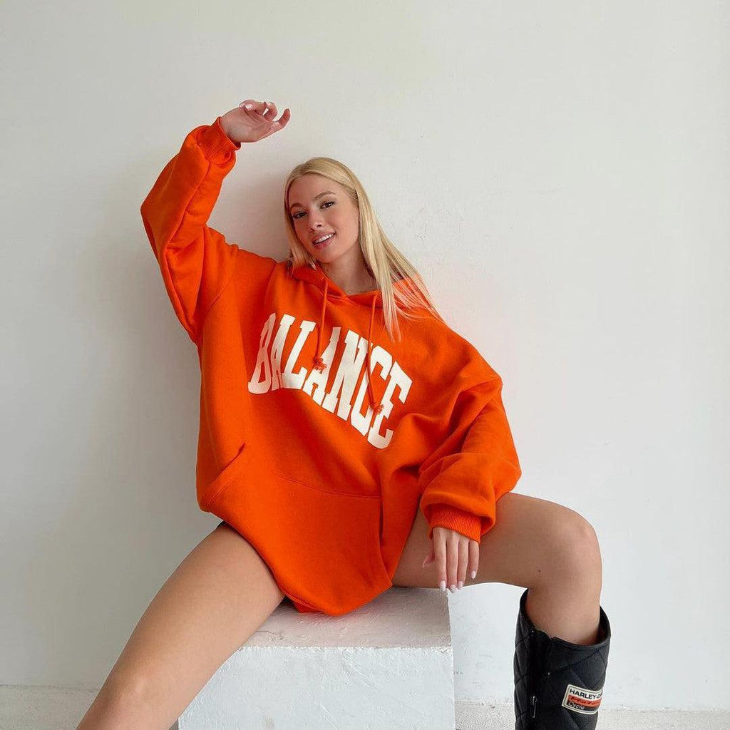 Printed Thickened Tops Long Sleeve Hooded Women - Amazitshop