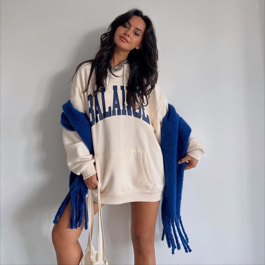 Printed Thickened Tops Long Sleeve Hooded Women - Amazitshop