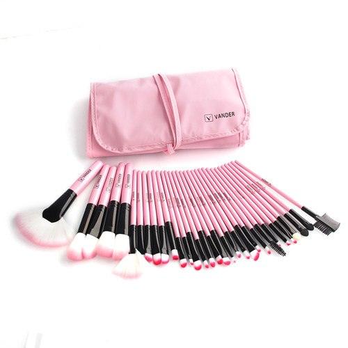 Professional 32Pcs Makeup Brush Foundation Eye Shadows Powder Blue Make Up Brushes Tools Cosmetic Bag pincel maquiagem Brushes - Amazitshop