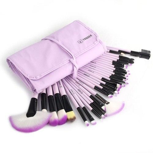 Professional 32Pcs Makeup Brush Foundation Eye Shadows Powder Blue Make Up Brushes Tools Cosmetic Bag pincel maquiagem Brushes - Amazitshop