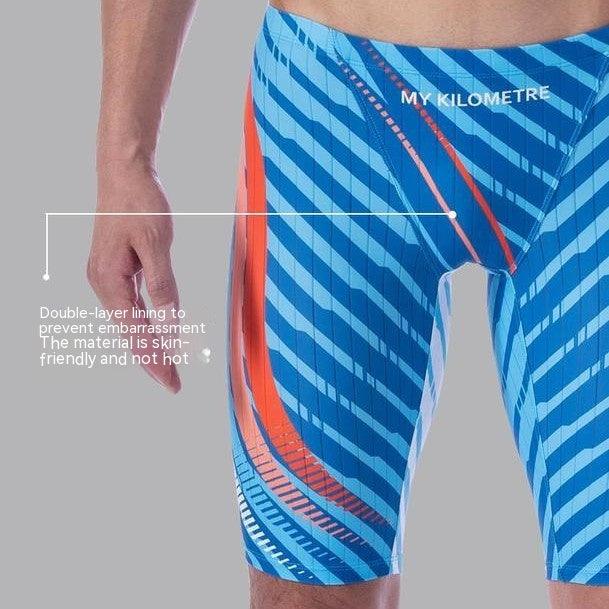 Professional Quick - drying Five - point Swimming Trunks Men's Long - Amazitshop