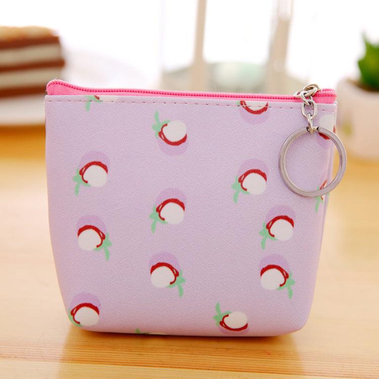 PU Leather Hand Holding Floral Coin Purse - Amazitshop