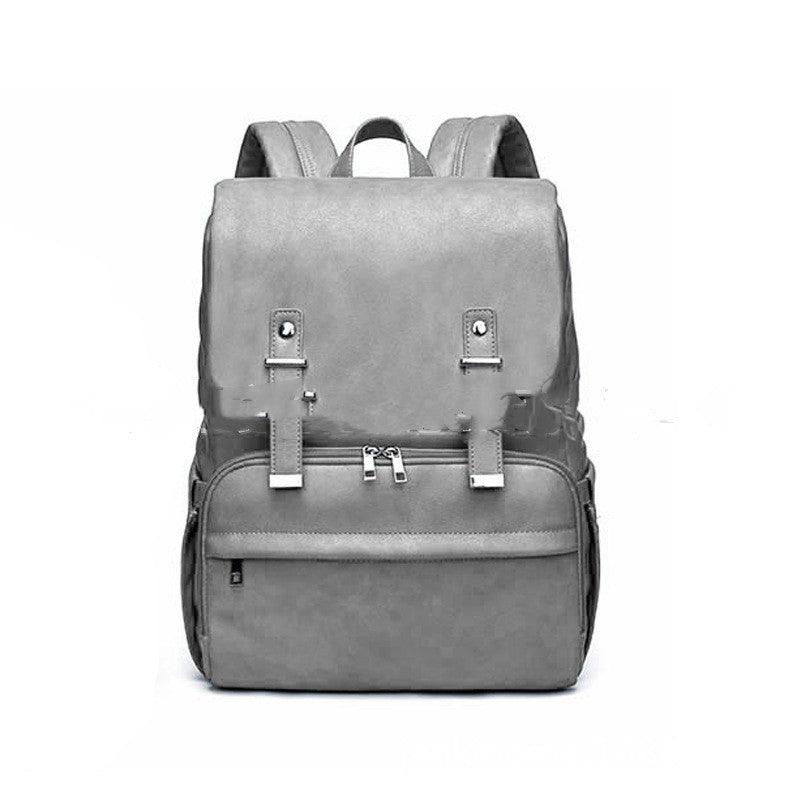 Pu Mommy Bag Amazon Double Shoulder Milk Bag Fashion Mother And Baby Backpack - Amazitshop