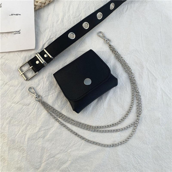 Punk Belt Female Cool Ins Chain Belt Bag Decoration - Amazitshop
