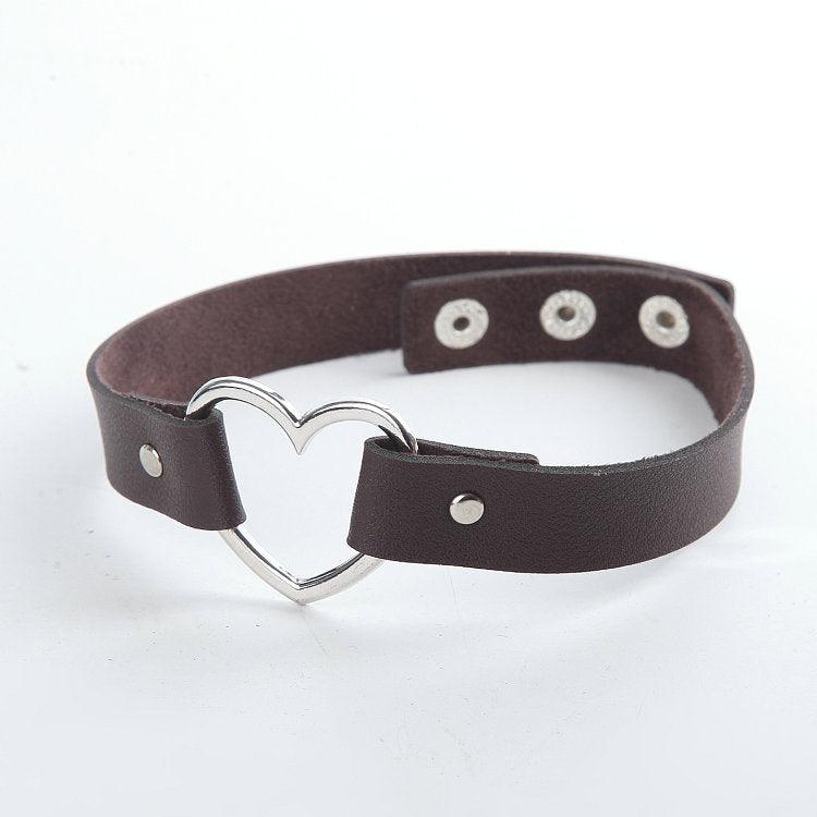 Punk leather necklace - Amazitshop