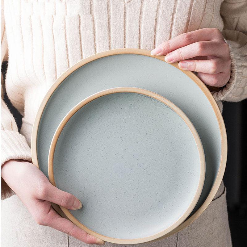 Pure color matte ceramic plate - Amazitshop