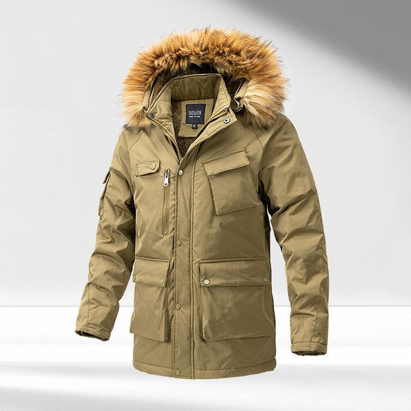 Pure Cotton Coat Cotton - padded Coat New Loose Casual Mid - length Jacket - Amazitshop