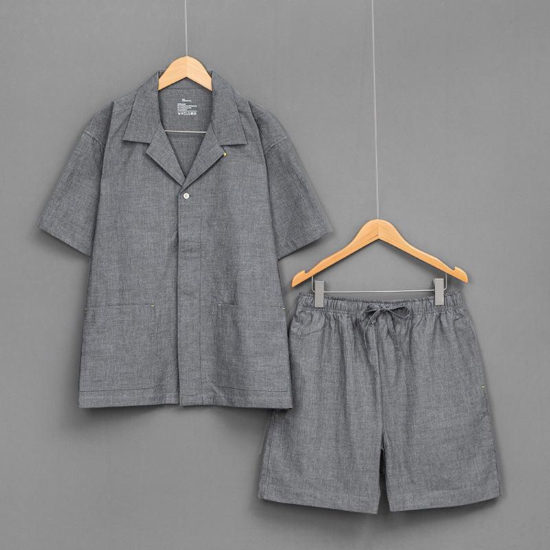 Pure Cotton Plaid Washed Cotton Without Side Seams Couples Home Service - Amazitshop