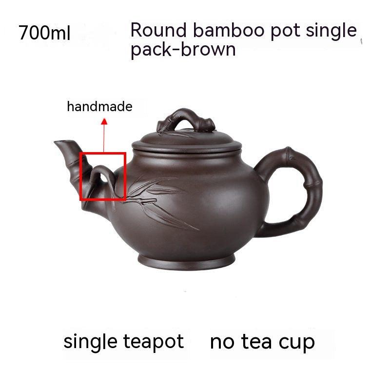 Purple Clay Teapot, Large Capacity, Large Household Kung Fu Tea Set - Amazitshop