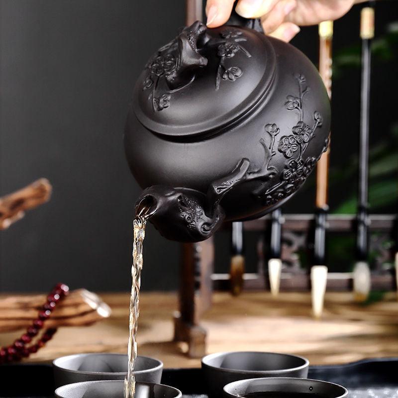 Purple Clay Teapot, Large Capacity, Large Household Kung Fu Tea Set - Amazitshop