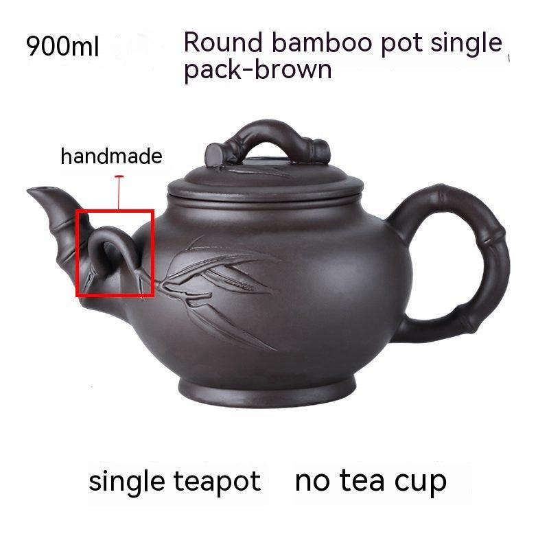 Purple Clay Teapot, Large Capacity, Large Household Kung Fu Tea Set - Amazitshop