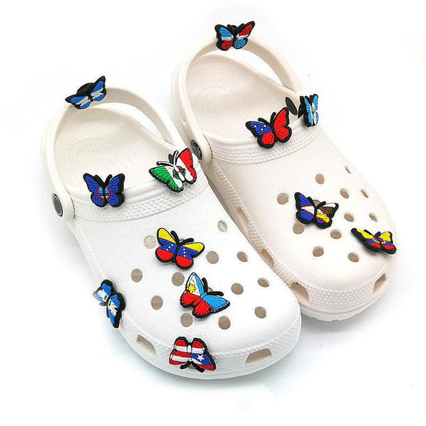 PVC Soft Rubber Hole Shoes Flower Shoe Buckle Pea Accessories - Amazitshop