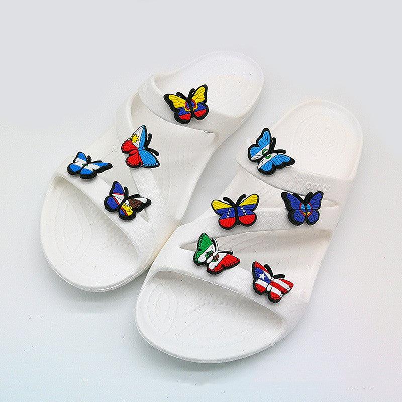 PVC Soft Rubber Hole Shoes Flower Shoe Buckle Pea Accessories - Amazitshop