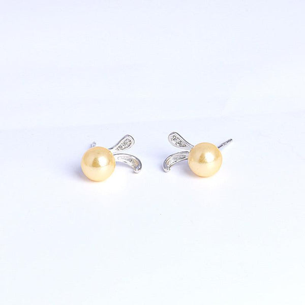Rabbit Earring Jewelry 925 Silver Pearls Stud Earing For Kids Children - Amazitshop