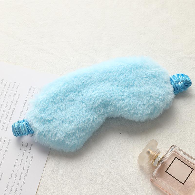 Rabbit fur blackout sleep eye mask - Amazitshop