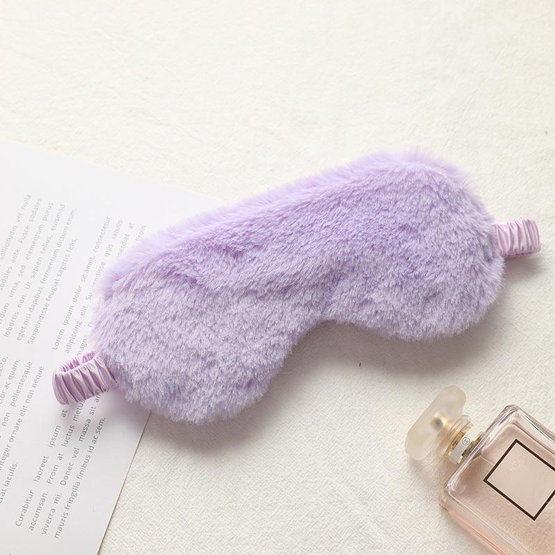 Rabbit fur blackout sleep eye mask - Amazitshop