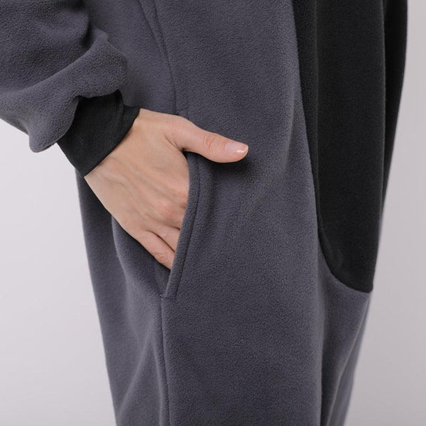 Raccoon cartoon animal one - piece pajamas polar fleece material - Amazitshop