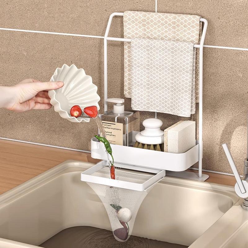 Rag Draining Kitchen Storage Rack Kitchen Gadgets - Amazitshop
