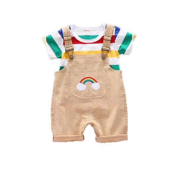 Rainbow Bib Pants Girls Baby Kids - Amazitshop
