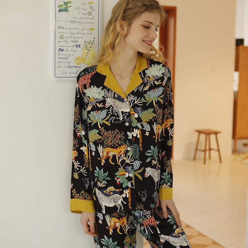 Rayon Tribute Mori Mirror Two - Tone Loungewear Set - Amazitshop