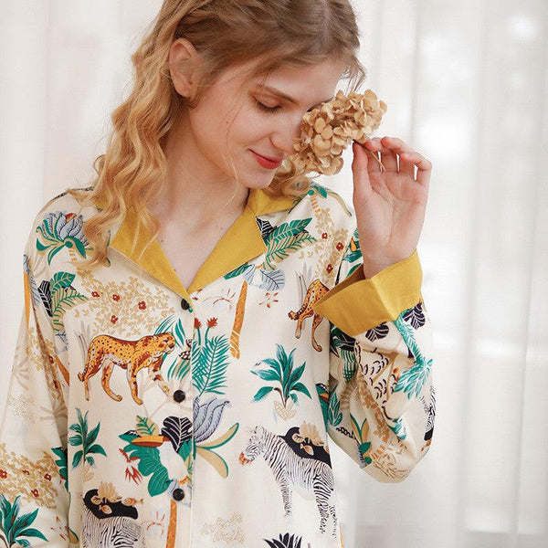 Rayon Tribute Mori Mirror Two - Tone Loungewear Set - Amazitshop