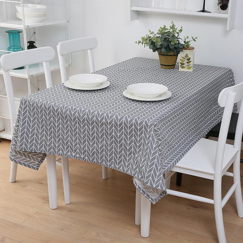 Rectangular Lattice Table Cover Coffee Table Restaurant Waterproof Tablecloth - Amazitshop