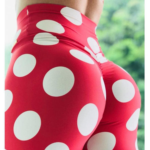 Red Bottom White Circle Leggings - Amazitshop