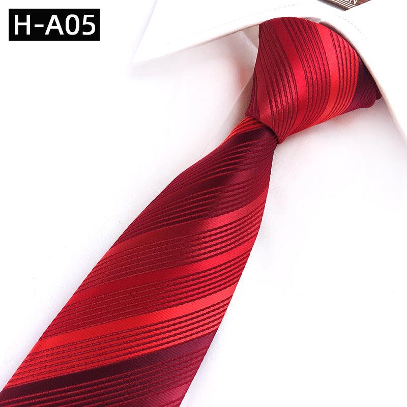 Red Celebration Show Wedding Polyester Fabric Tie - Amazitshop