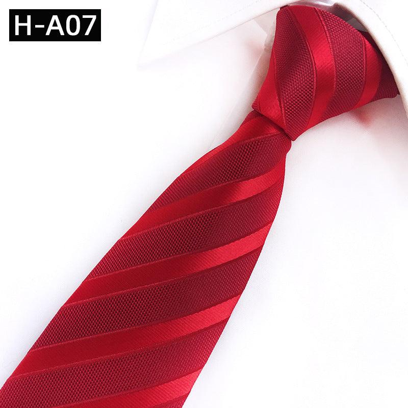Red Celebration Show Wedding Polyester Fabric Tie - Amazitshop