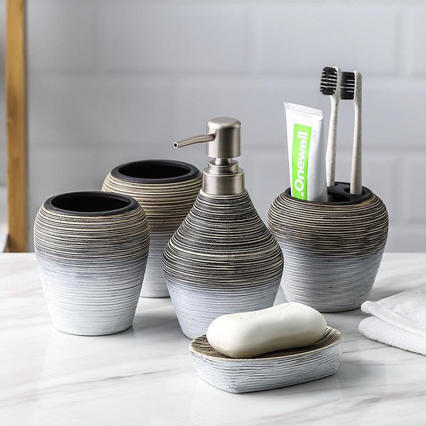 Retro Brushed Bathroom Wash Set - Amazitshop