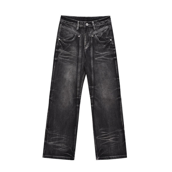 Retro Minority Splicing Worn Jeans - Amazitshop