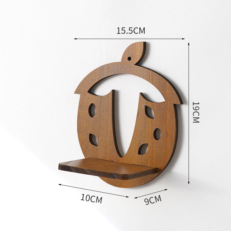 Retro Wall Home Decor Hydroponic Plant Solid Wood Shelving - Amazitshop