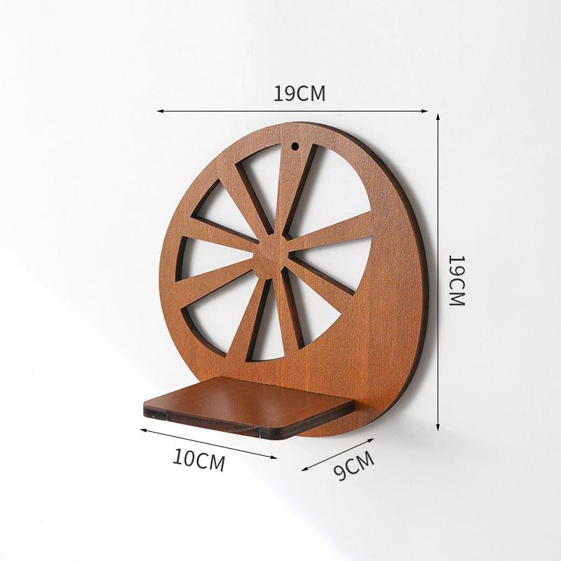 Retro Wall Home Decor Hydroponic Plant Solid Wood Shelving - Amazitshop