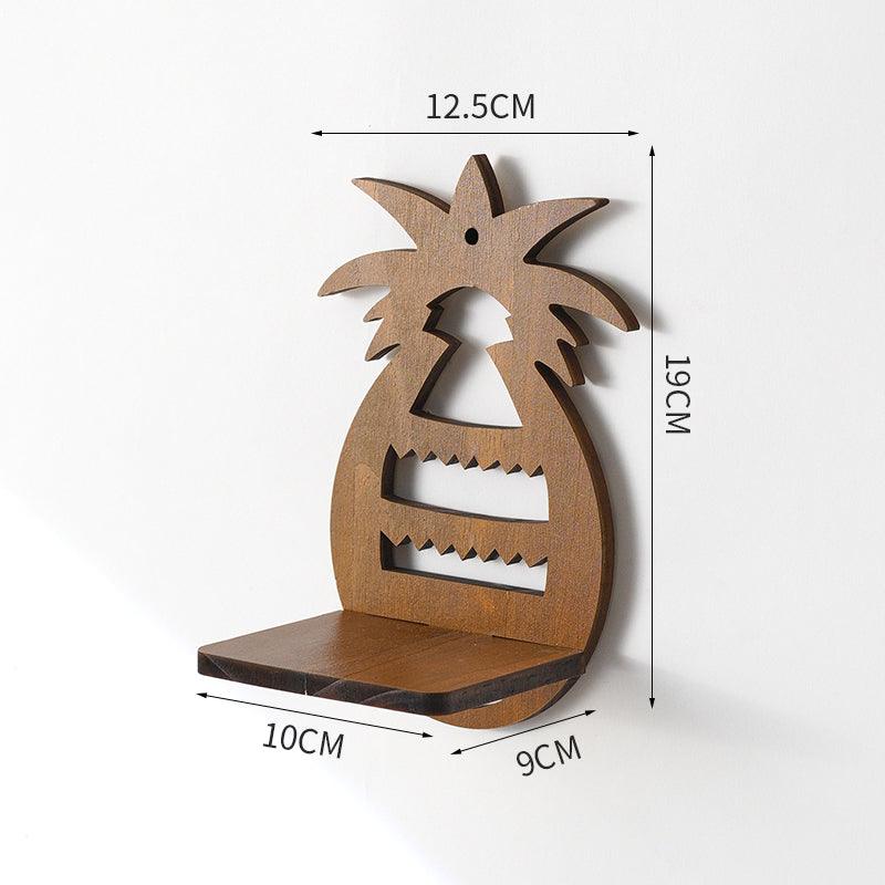 Retro Wall Home Decor Hydroponic Plant Solid Wood Shelving - Amazitshop