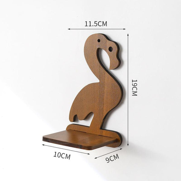 Retro Wall Home Decor Hydroponic Plant Solid Wood Shelving - Amazitshop