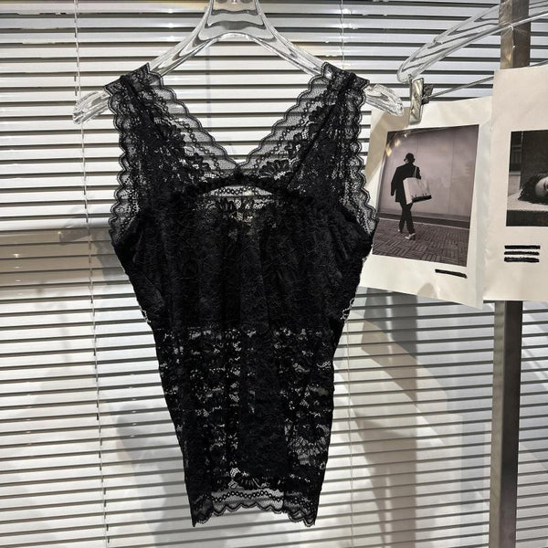 Rhinestone Rhinestones Lace Gouhua Chest Cushion - Amazitshop