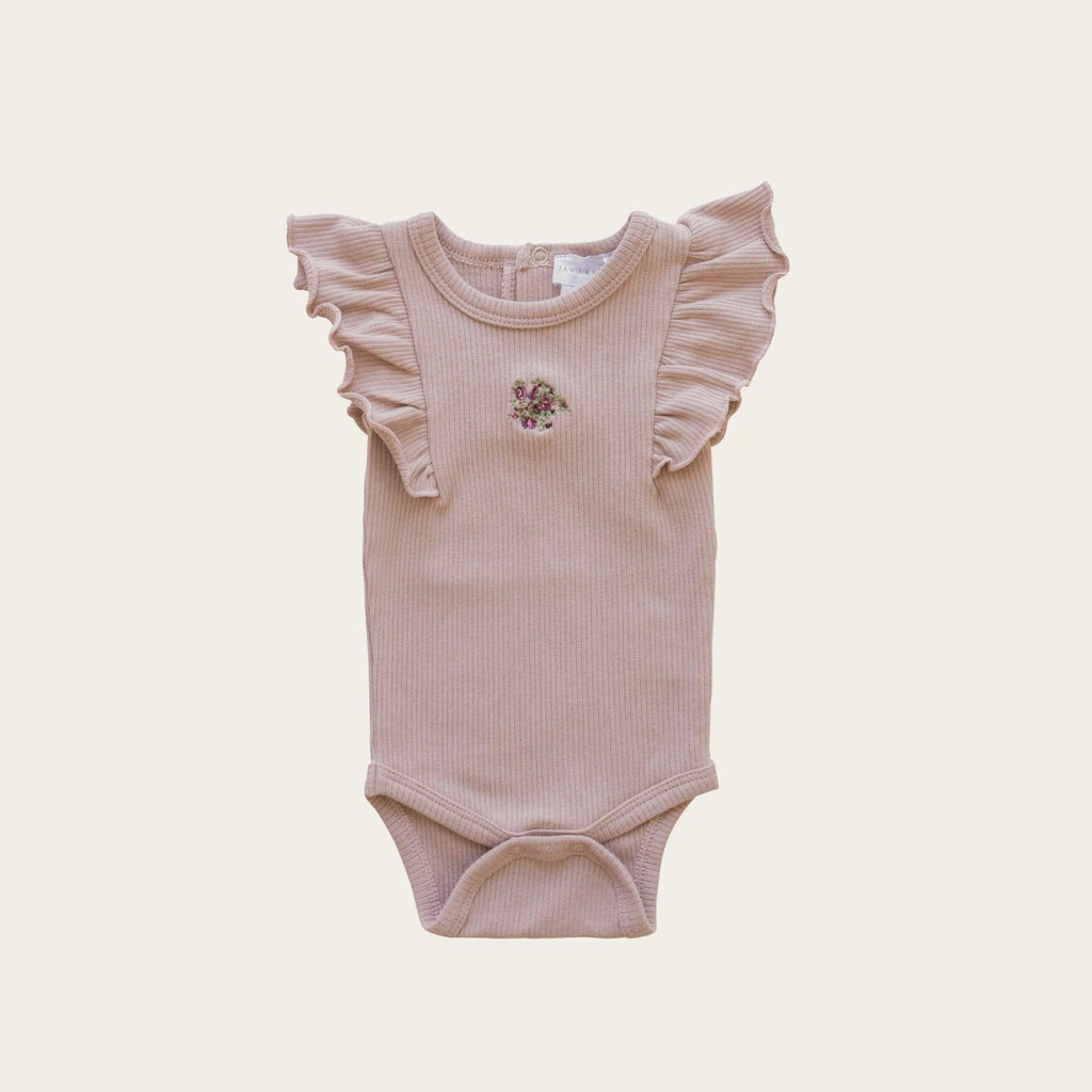 Rose Grey Embroidered Knitting Baby Kids Clothing - Amazitshop