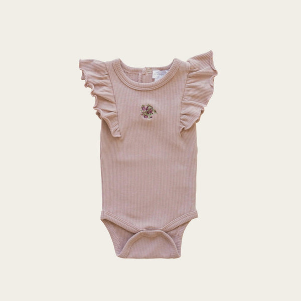 Rose Grey Embroidered Knitting Baby Kids Clothing - Amazitshop
