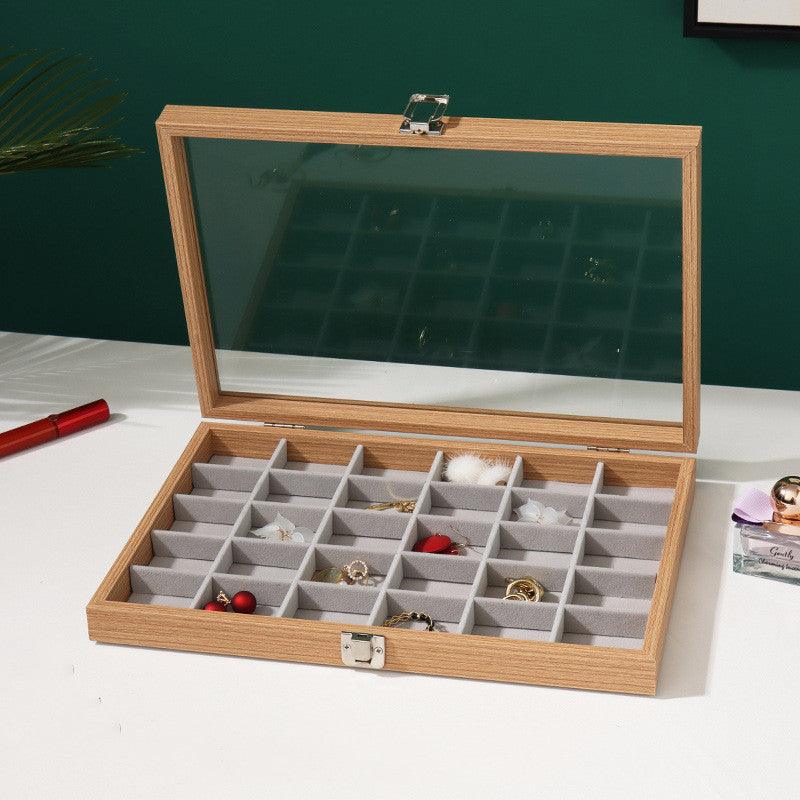 Rosewood Grain Jewelry Storage And Organization Box - Amazitshop