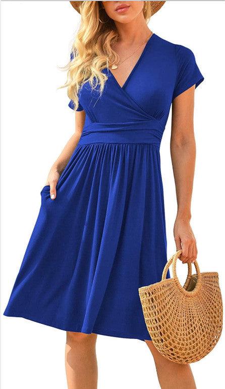 Ruffle Floral Dress Women Long Sleeve A Line Dresses - Amazitshop